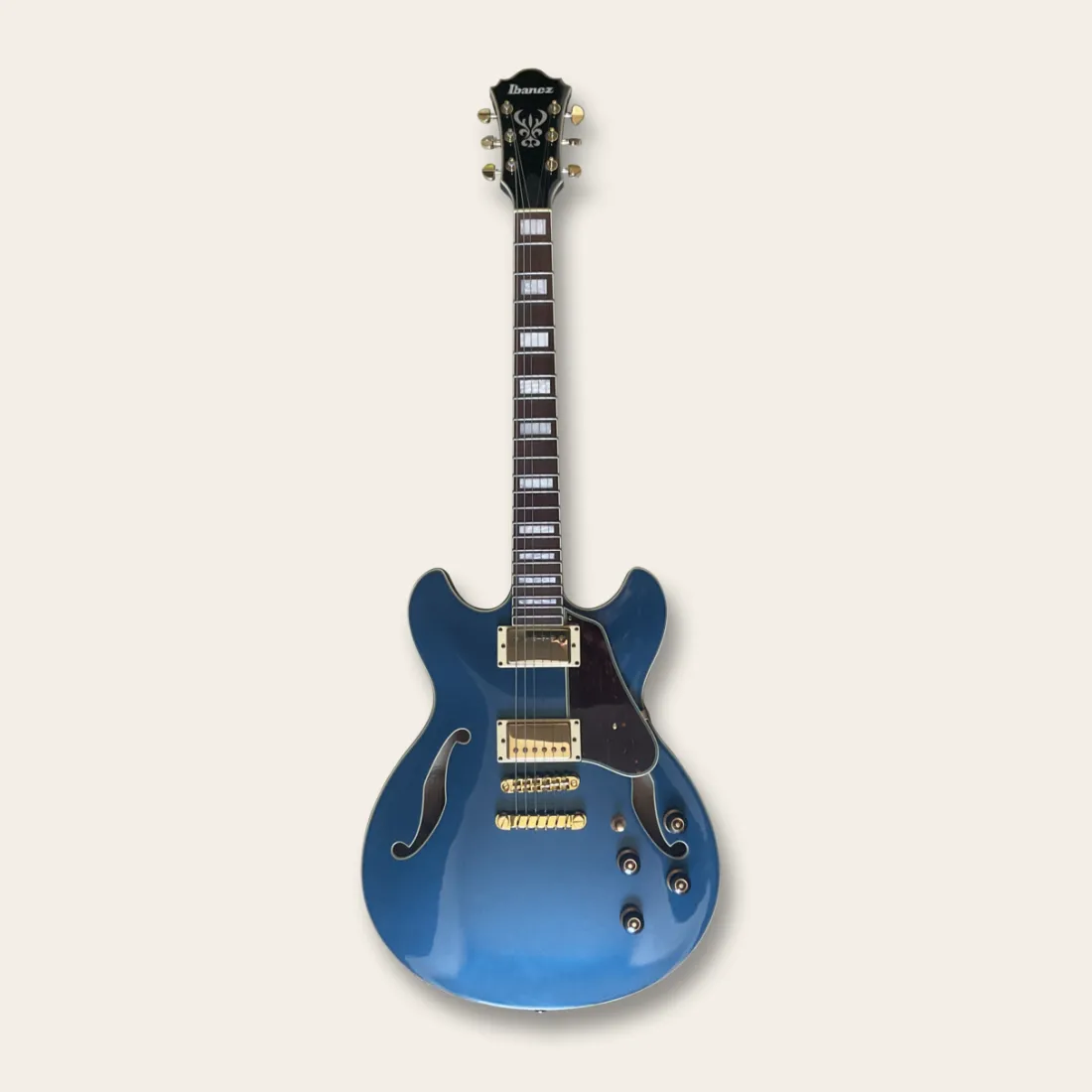 Semi-Hollow Electric Guitar — Ocean Blue